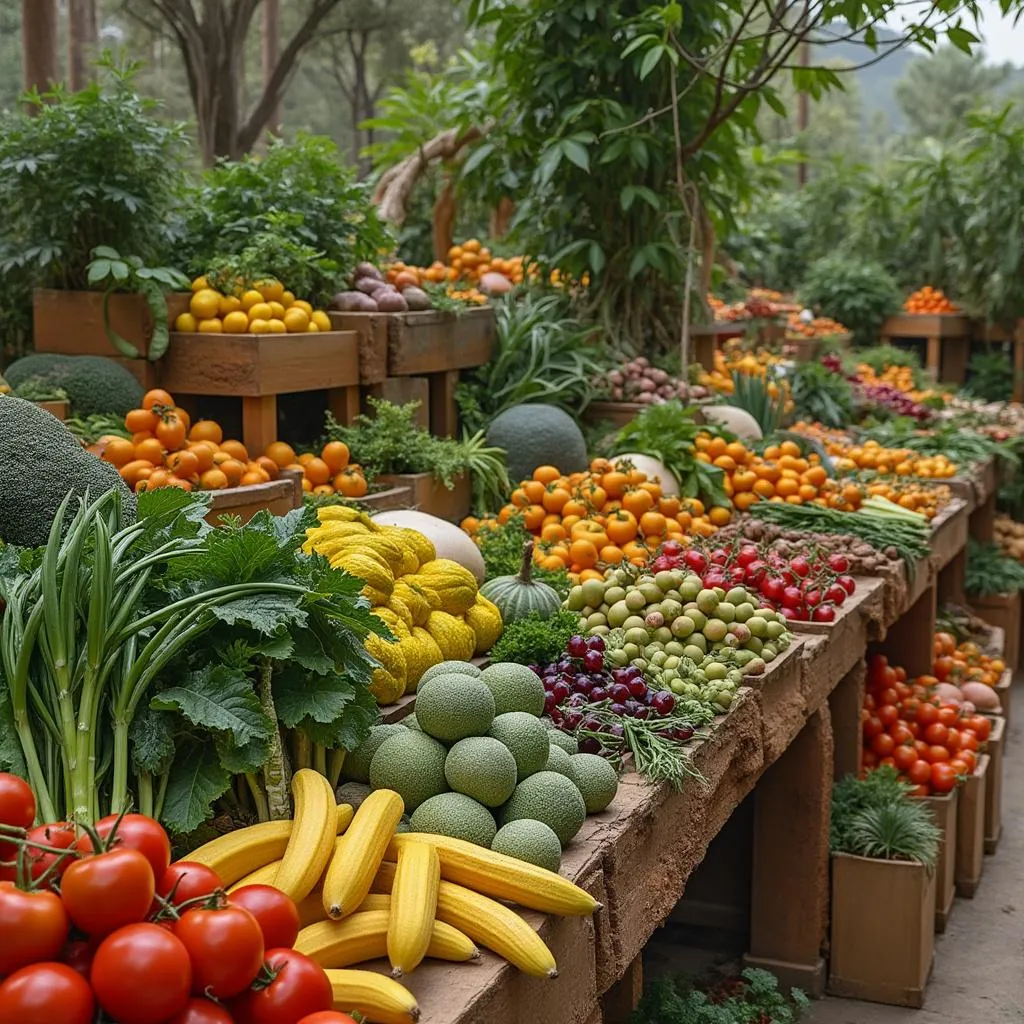 Feira de produtos orgânicos locais